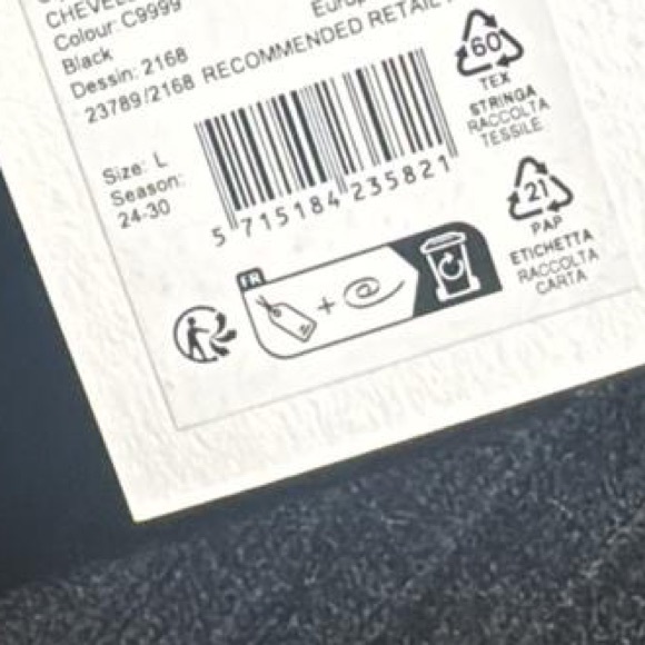 Baum und pferdgarten Black wool Ribbed Cardigan with White Collar size L NWT - Picture 6 of 6